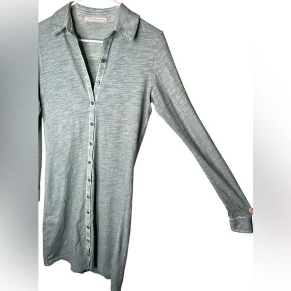 Peruvian Connection Verdigris Lagos Shirt Dress Women’s XS in Green Button Up - Picture 6 of 8